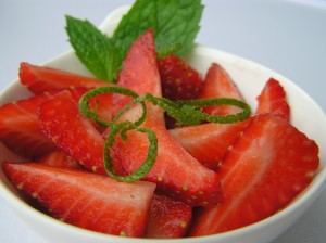 salade de fraises au sirop d'érable
