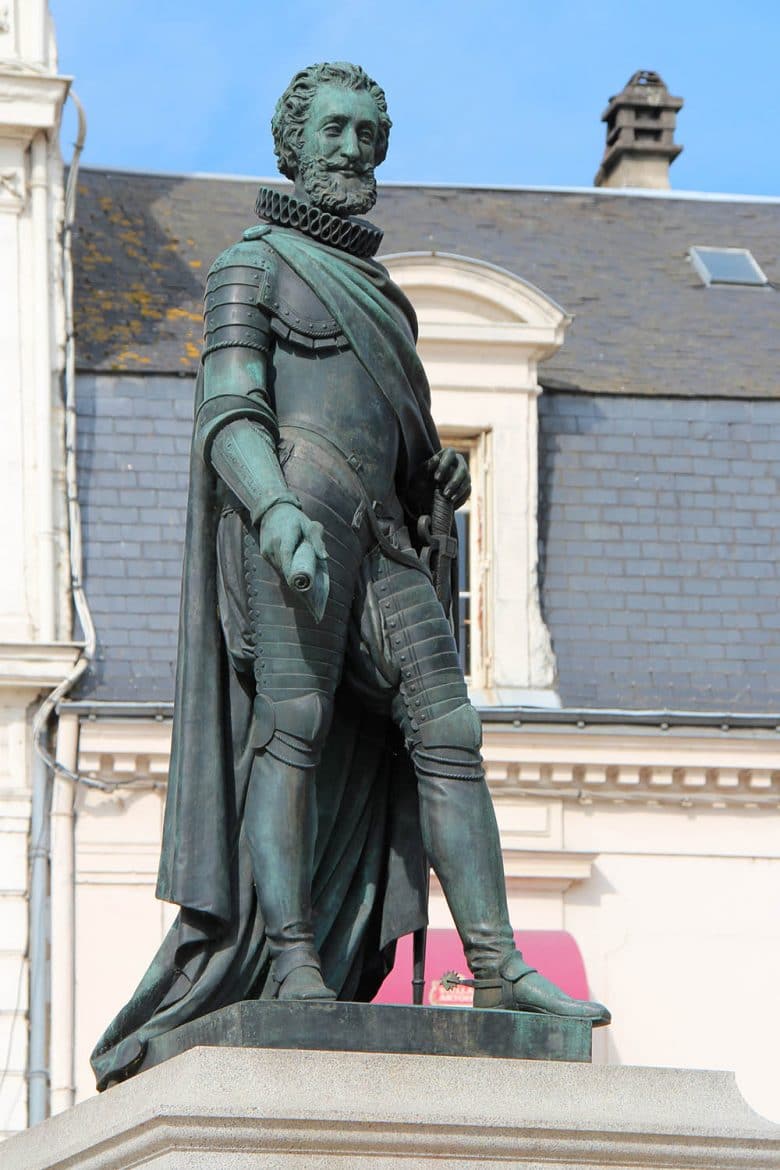 La statue de Henri IV à La Flèche dans la Sarthe