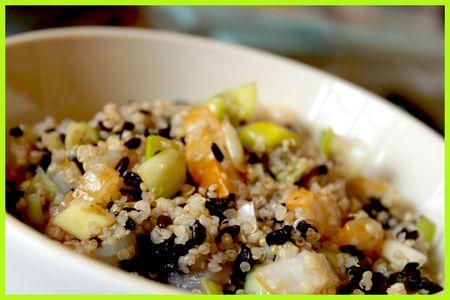 Salade de riz et quinoa au haddock