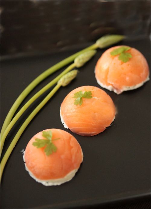recette de domes de saumon tzatzíki