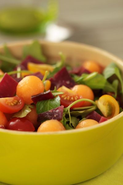 Salade de boeuf séché aux nectarines - ChezCachou