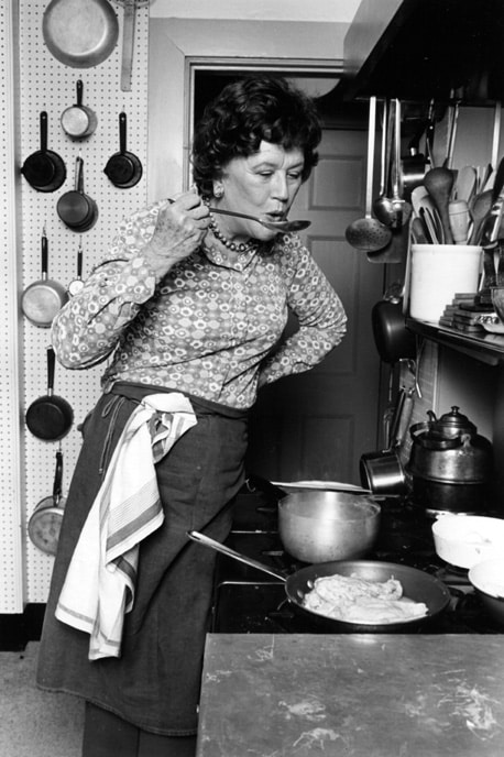 Julia Child sans sa cuisine en 1978. 
