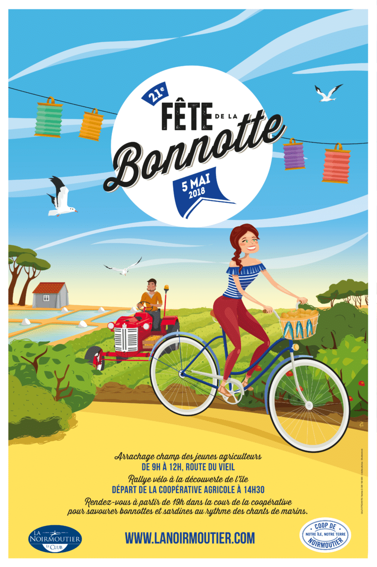 Affiche de la fête de la Bonnotte de Noirmoutier en 2018