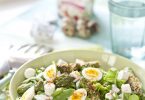 Salade de légumes de printemps au Boursin sauce boursin et boursin salade
