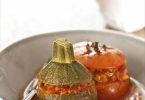 recette de tomates et courgettes farcies cuites à la casserole