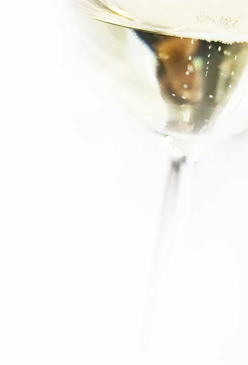 verre de champagne Devaux, gros plan sur les bulles