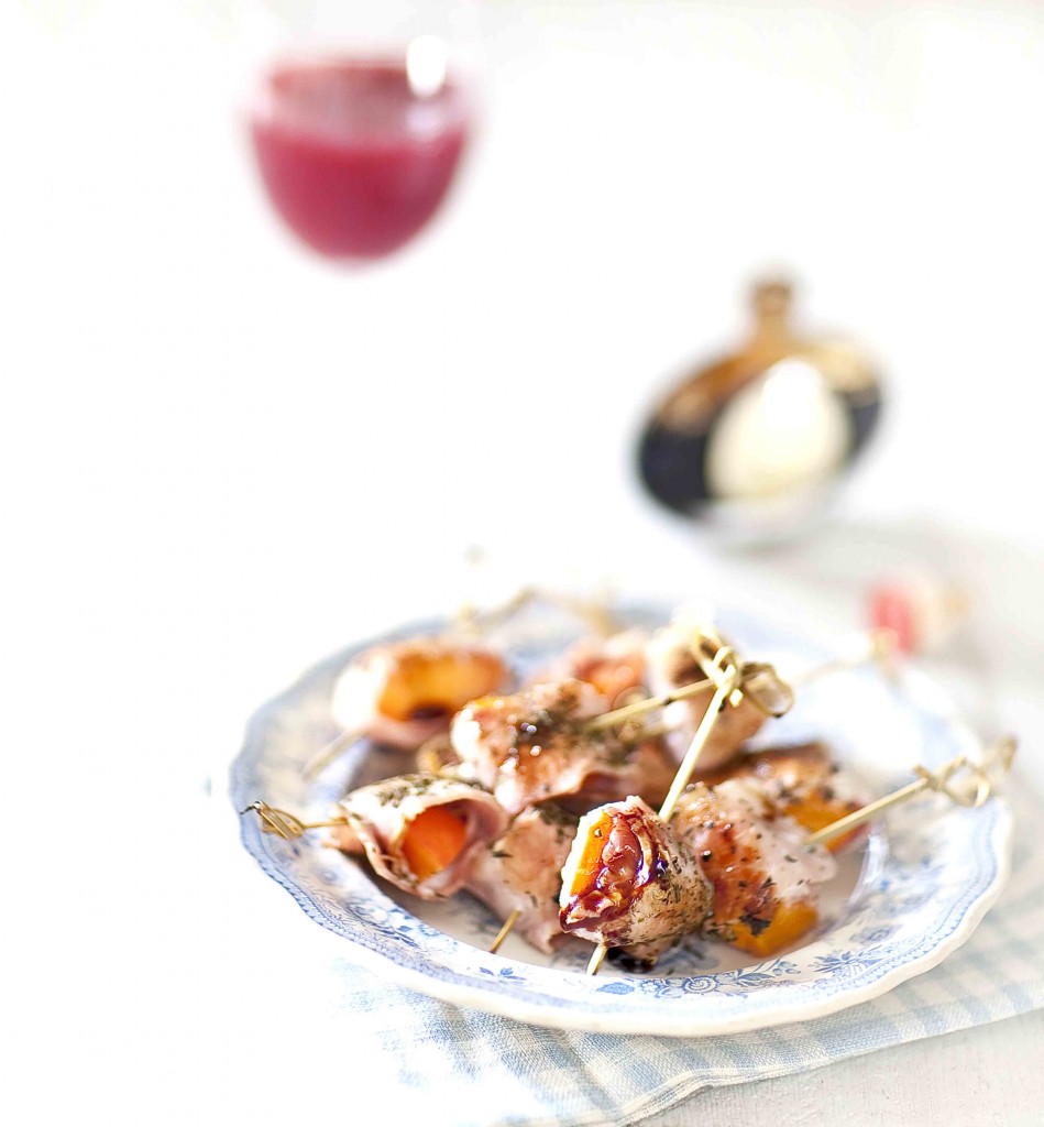 Abricots en chemise de bacon et vinaigre balsamique 3c