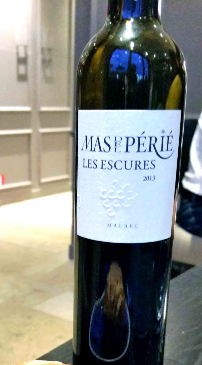Mas Del Périé, Les Escures, 2013, vin AOC Cahors, 100% Malbec, donc, en biodynamie, non filtré, non collé. 