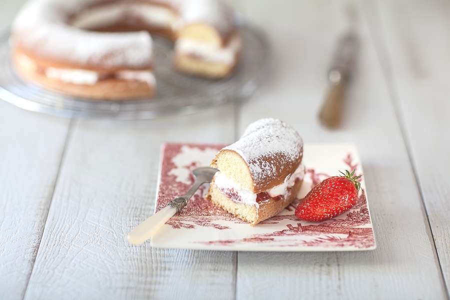 Victoria Sponge Cake chantilly-fraises la recette