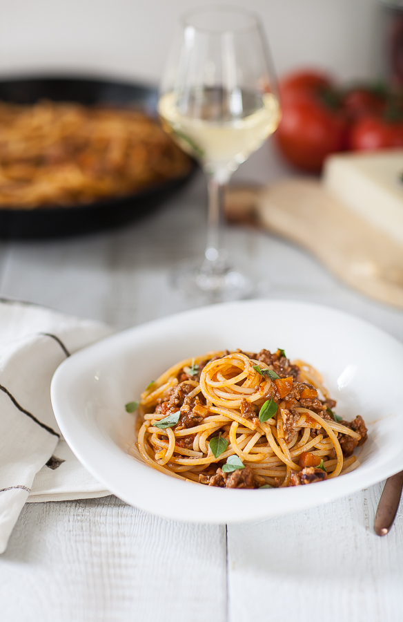 recette traditionnelle des spaghetti )à la Bolognaise ou pasta al ragu