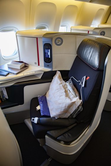 le fauteuil full flat de la cabine Best Business Air France que l'on trouve sur les boeings 777 de la compagnie