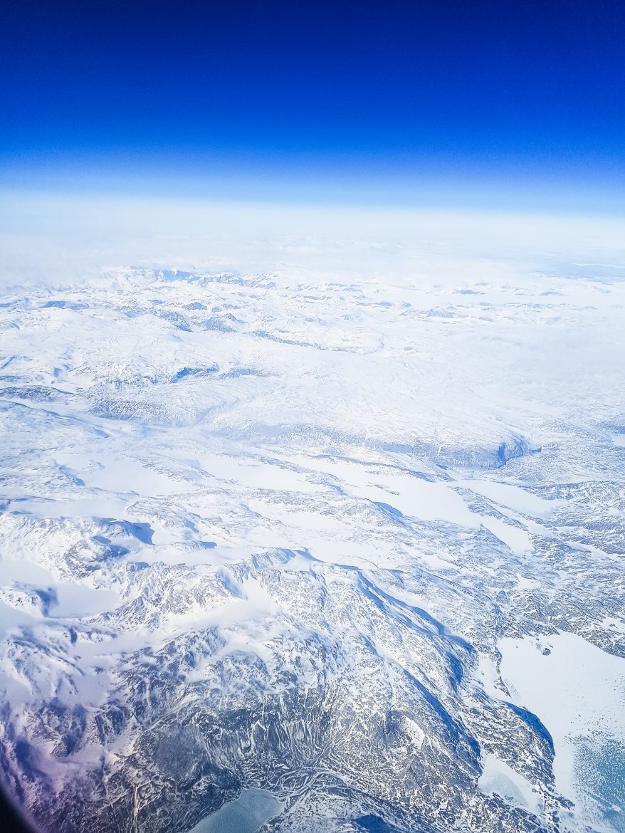 vue aérienne du groenland