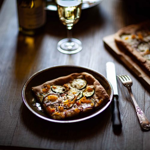 Ma recette de pizza blanche aux courgettes et zaatar