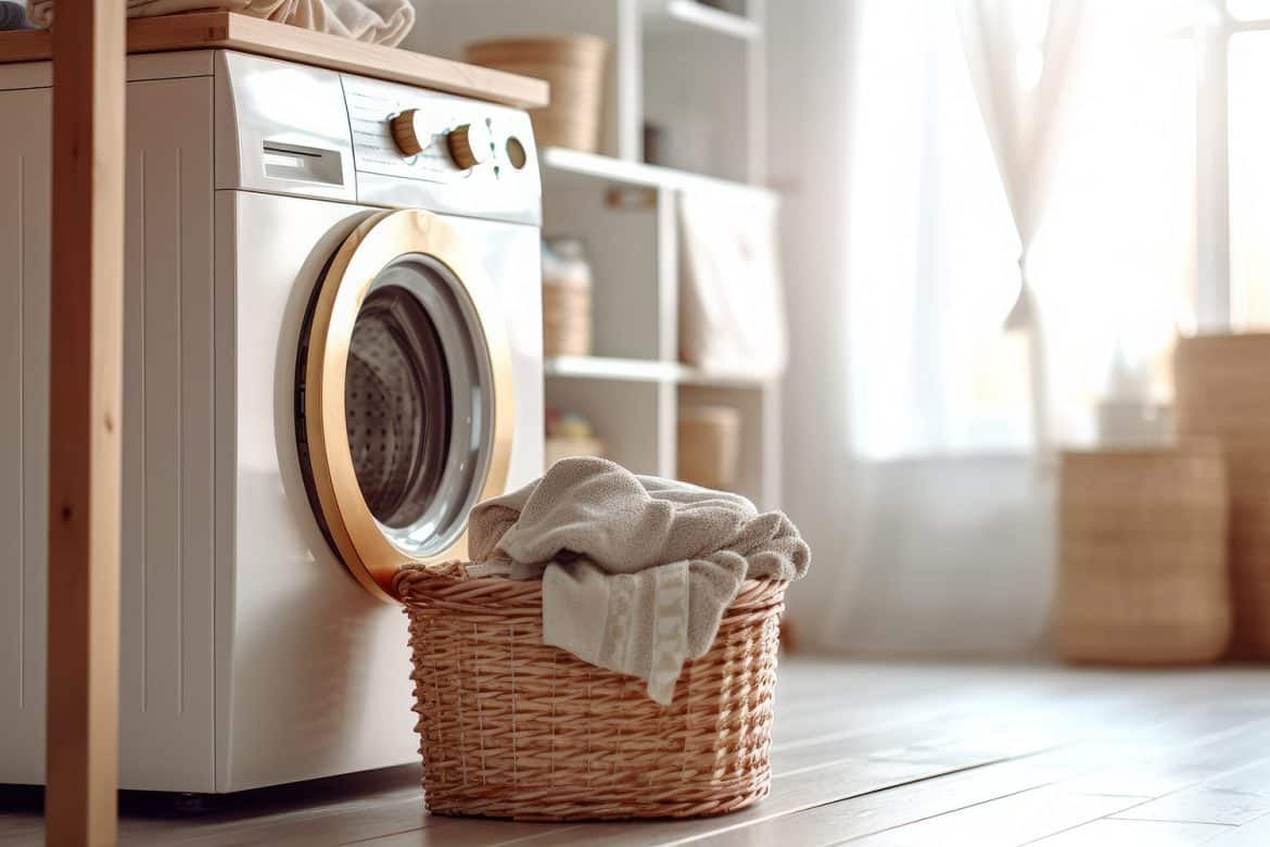 Laver à la machine avec de la lessive en poudre maison.