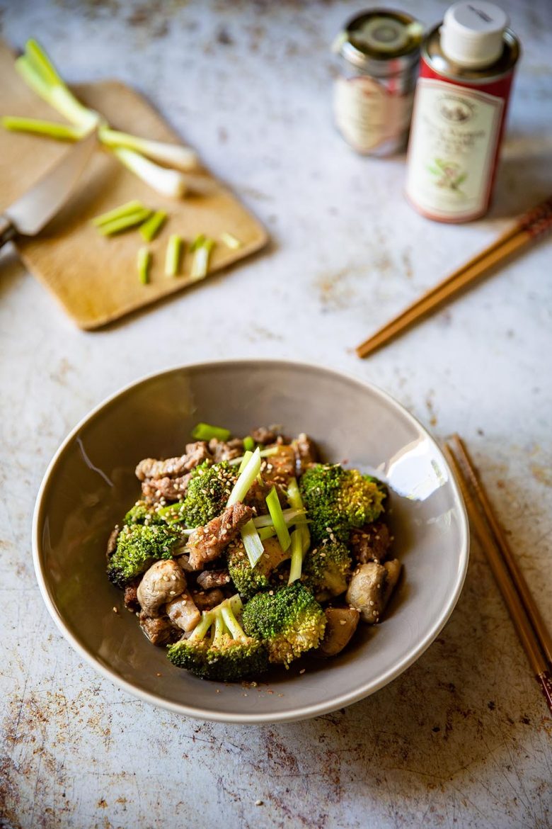 Ma recette de boeuf aux brocoli et aux champignons, facile et rapide