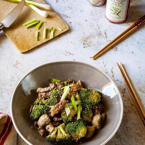 Ma recette de wok de boeuf au brocoli et aux champignons