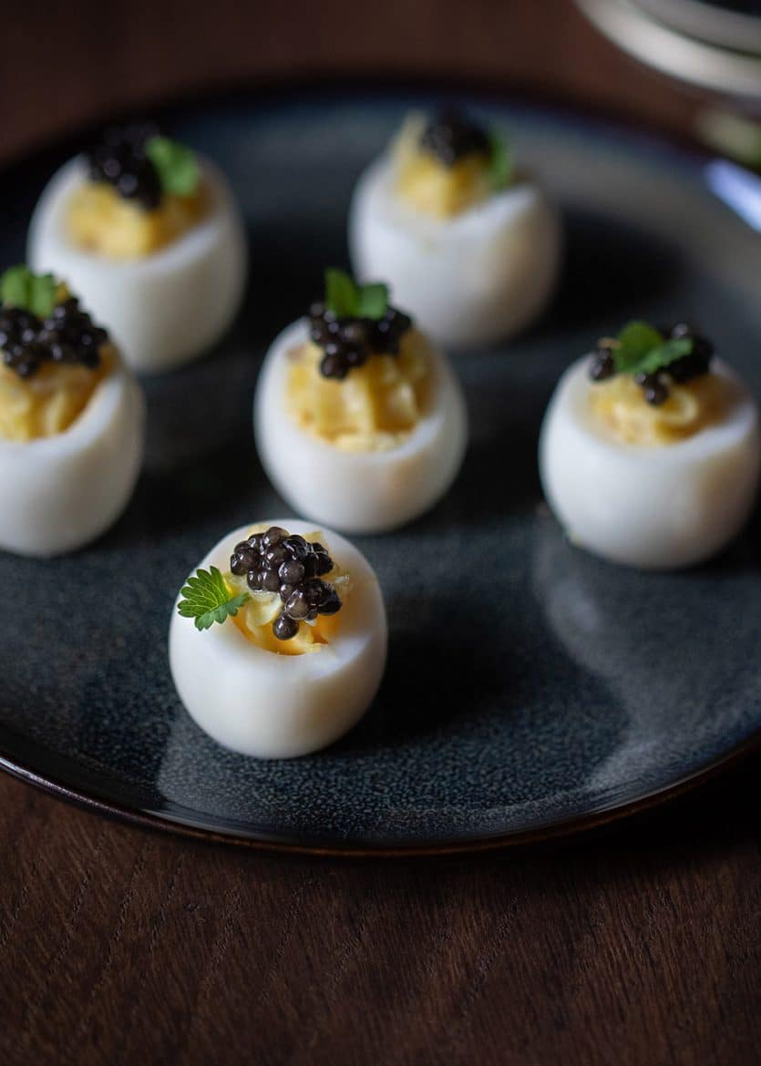 Recette d'oeufs de caille au caviar