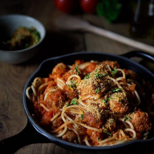 Spaghetti aux boulettes d'agneau et sauce tomate, la recette