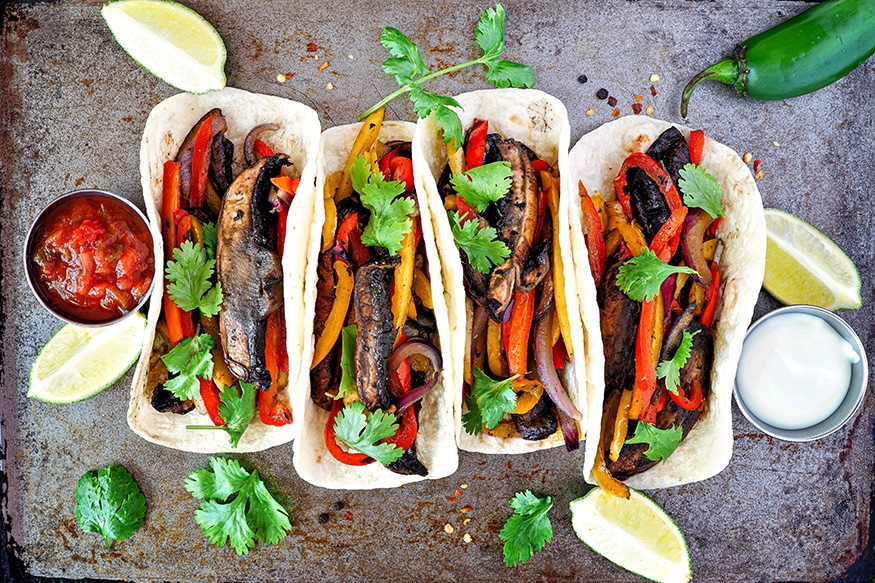 Tacos vegan à base de Portobello