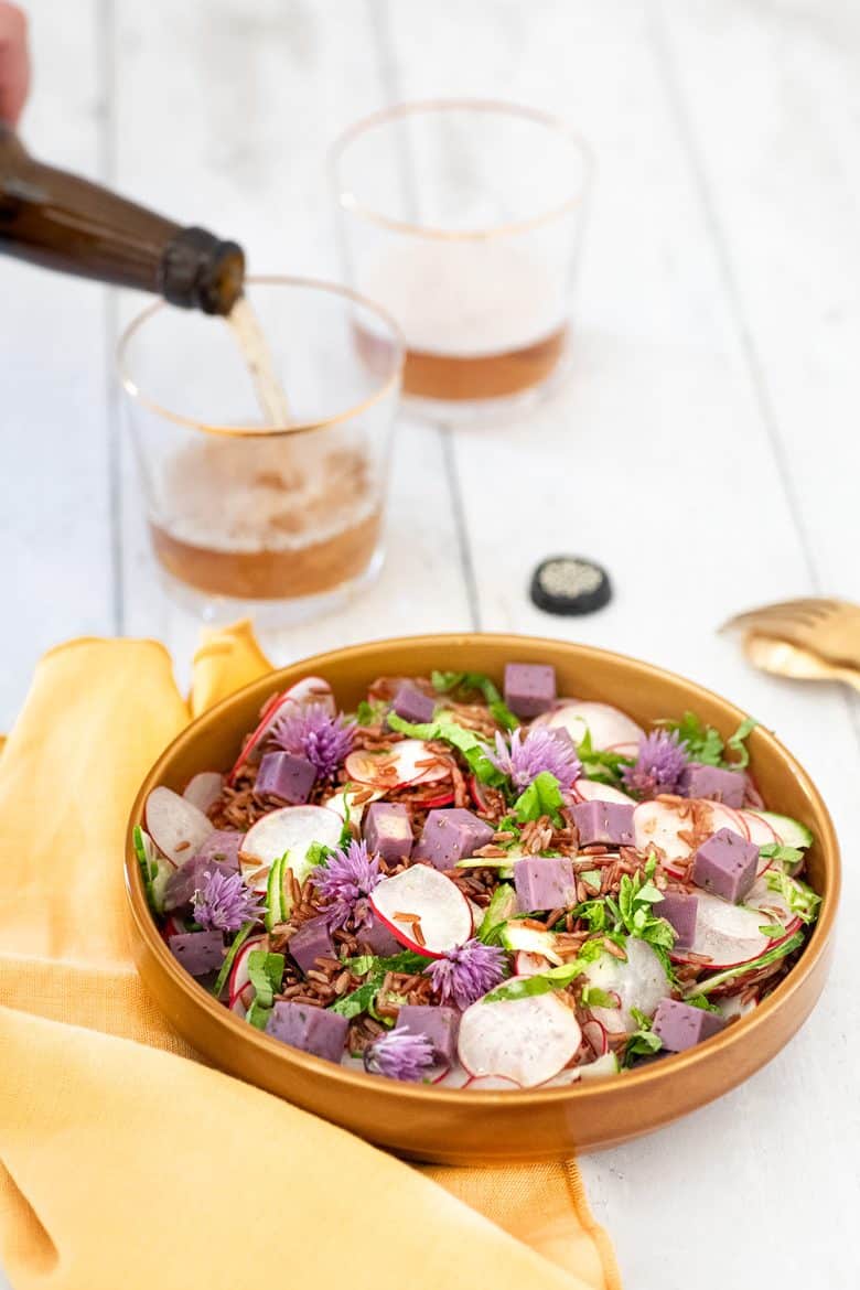 Recette de salade de radis au gouda, équilibrée et complète. 