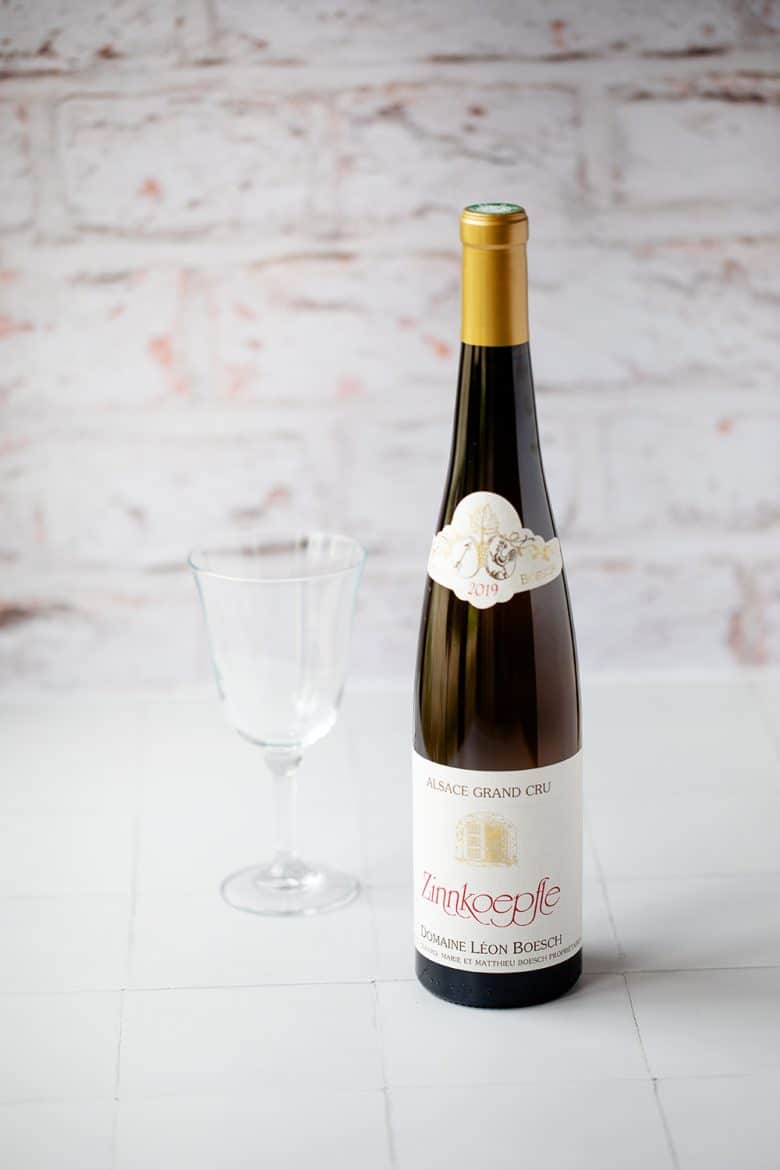 Acoord met vin salade Alsacienne et vin blanc Grand Cru d'Alsace Zinnkoepflé du domaine Léon Boesch