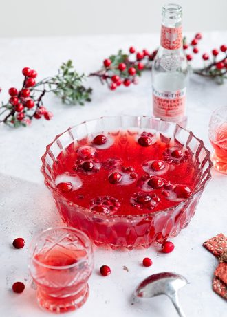 Punch de Noël au cranberry